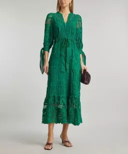 Farm Rio Morada Boa Dress Maxi Dress Green Size 12 for rent on The Volte - image 1