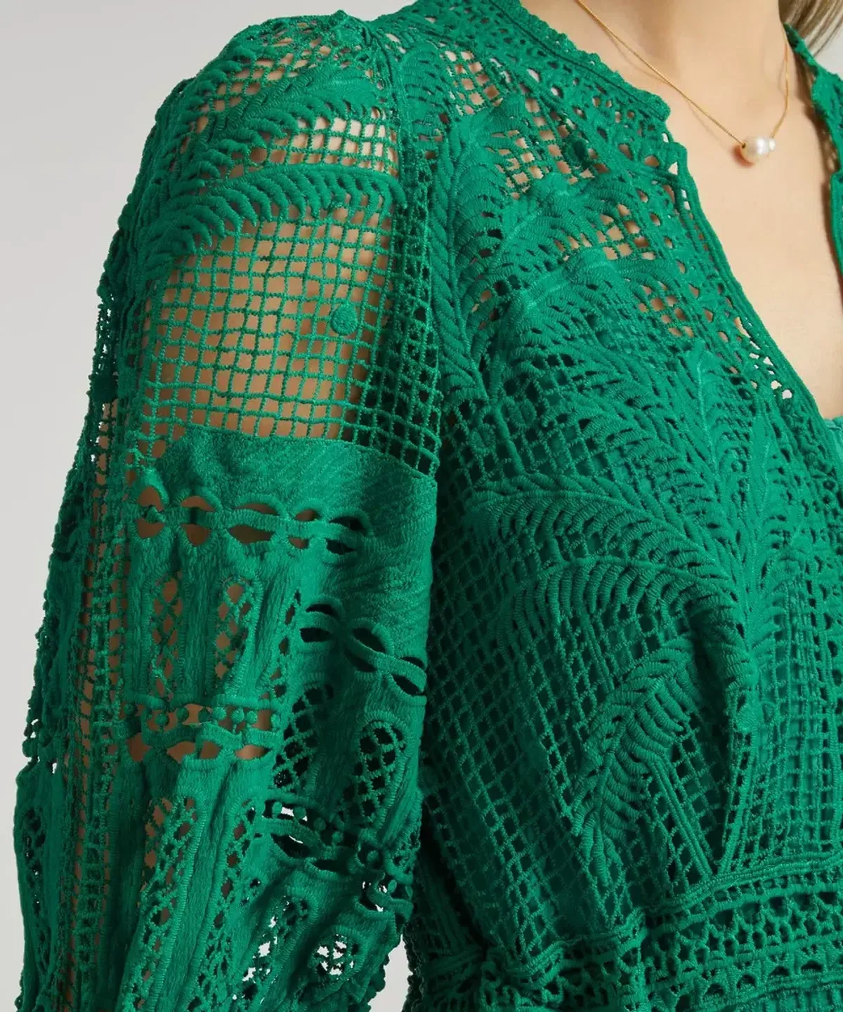 Farm Rio Morada Boa Dress Maxi Dress Green Size 12 - Image 2