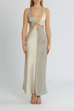 Bec & Bridge Felix Maxi Dress Grey Size 8 for rent on The Volte - image 1