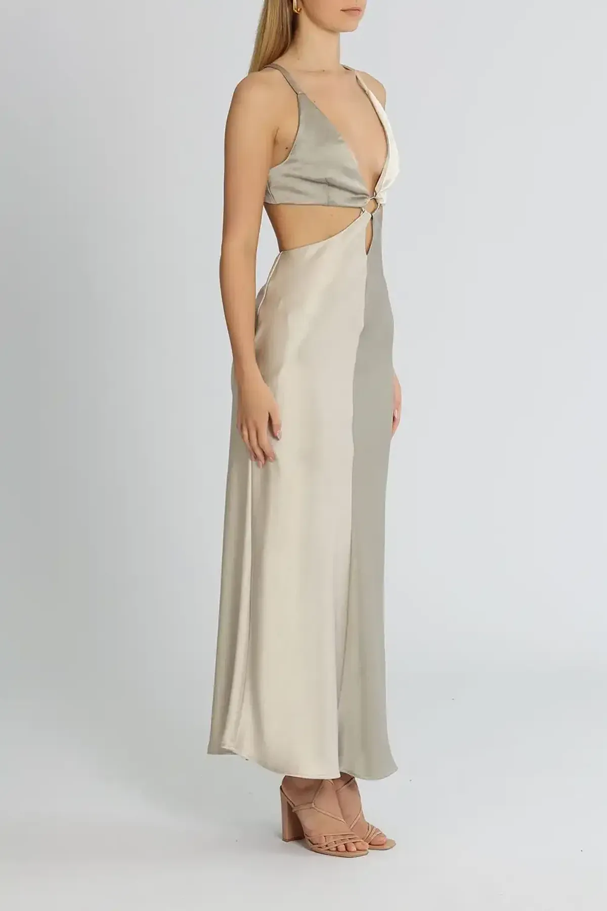 Bec & Bridge Felix Maxi Dress Grey Size 8 - Image 2
