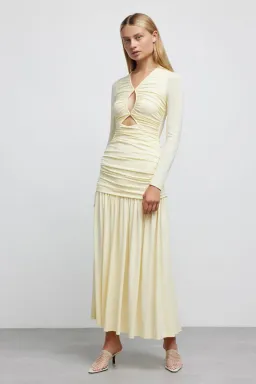 Significant Other Avah Maxi Dress in Buttermilk Size 10 for rent on The Volte - image 1