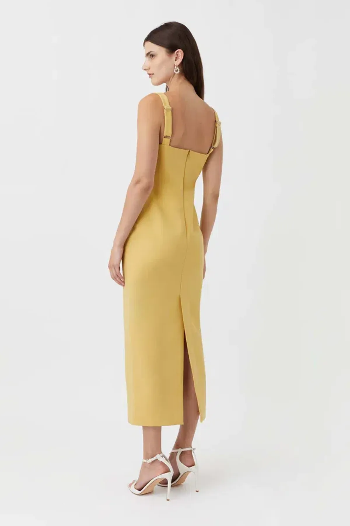 Camilla and Marc Brixton Midi Dress Yellow Size 8 - Image 2