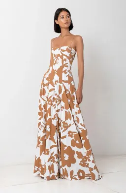 SWF Bandeau Spaghetti Strap Maxi Dress in Dusty Dahlia Print Size S (AU 8) for rent on The Volte - image 1