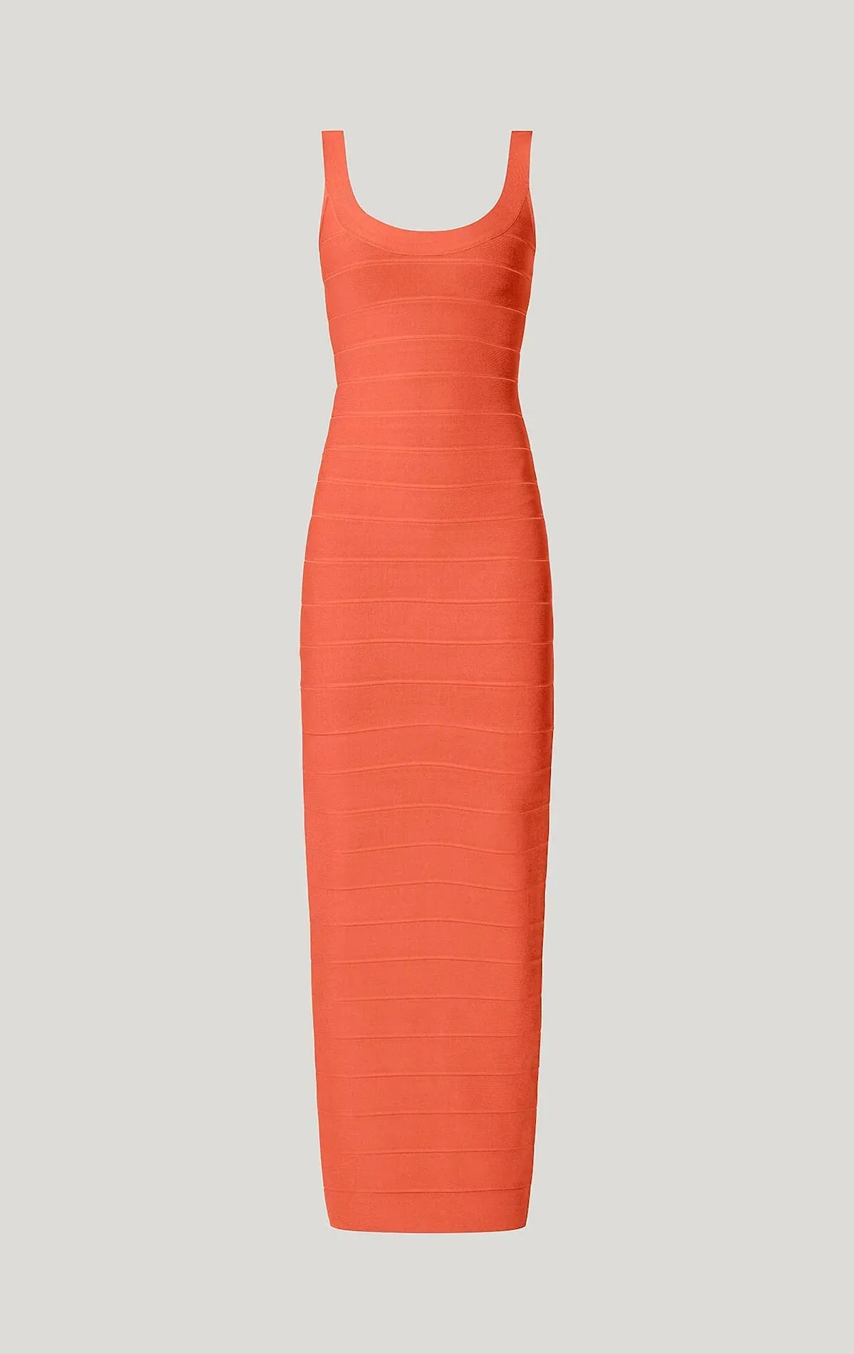Herve Leger Round Neck Gown Coral Size XS / AU 6 - Image 4