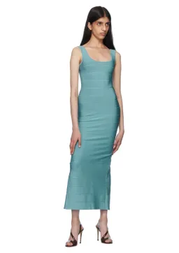 Herve Leger Bandage Midi Dress Blue Size S / AU 8 for rent on The Volte - image 1
