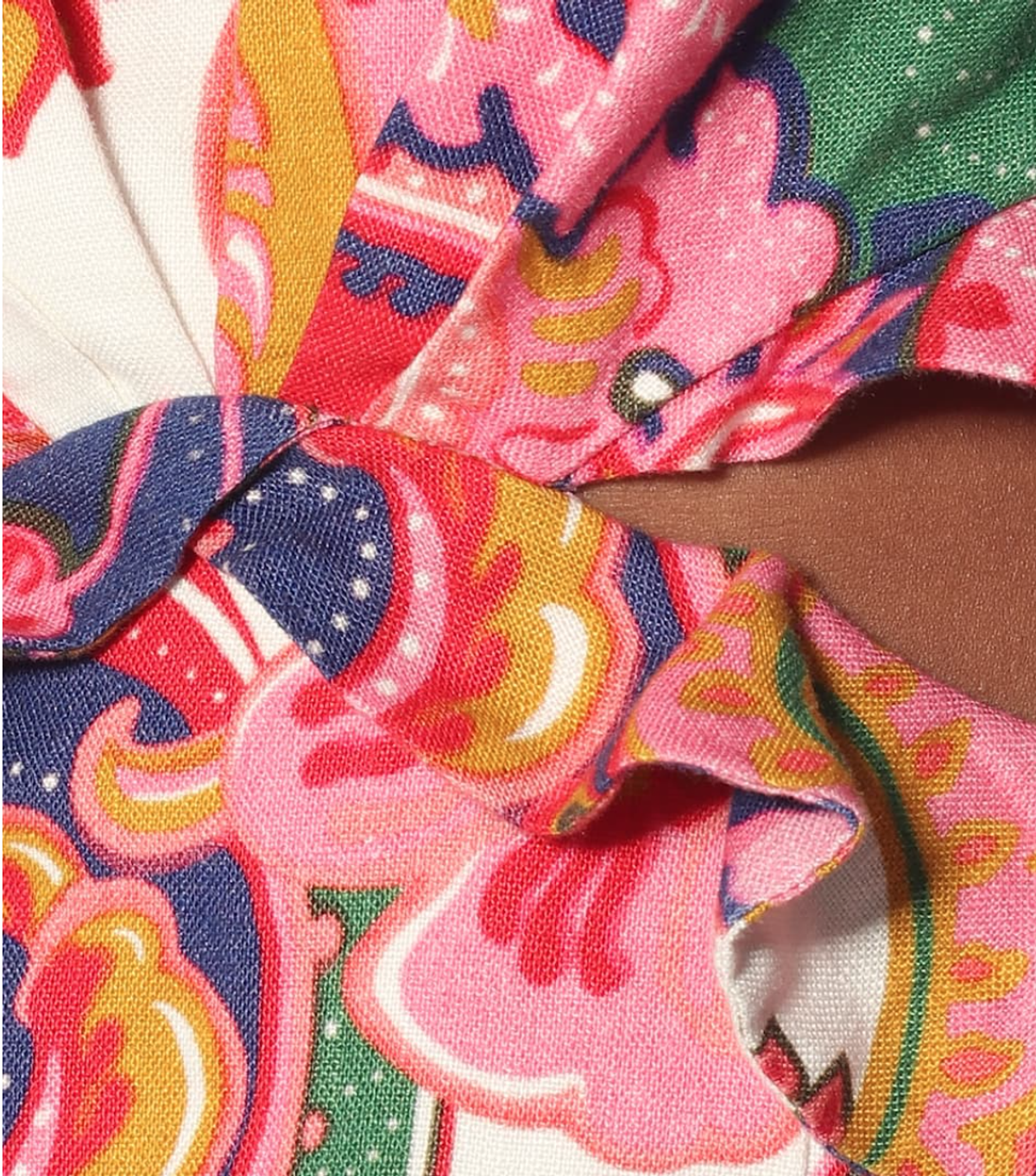 Zimmermann The Lovestruck Tie Back Mini Natural Paisley Floral Size 1 / Au 10 - Image 4