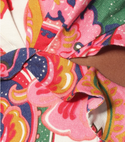 Zimmermann The Lovestruck Tie Back Mini Natural Paisley Floral Size 1 / Au 10 for rent on The Volte - image 4