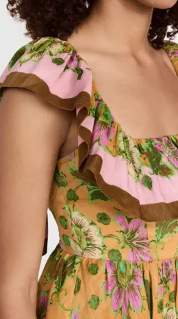 Alemais Winnie Ruffle Midi Dress Floral Size 10 for rent on The Volte - image 4