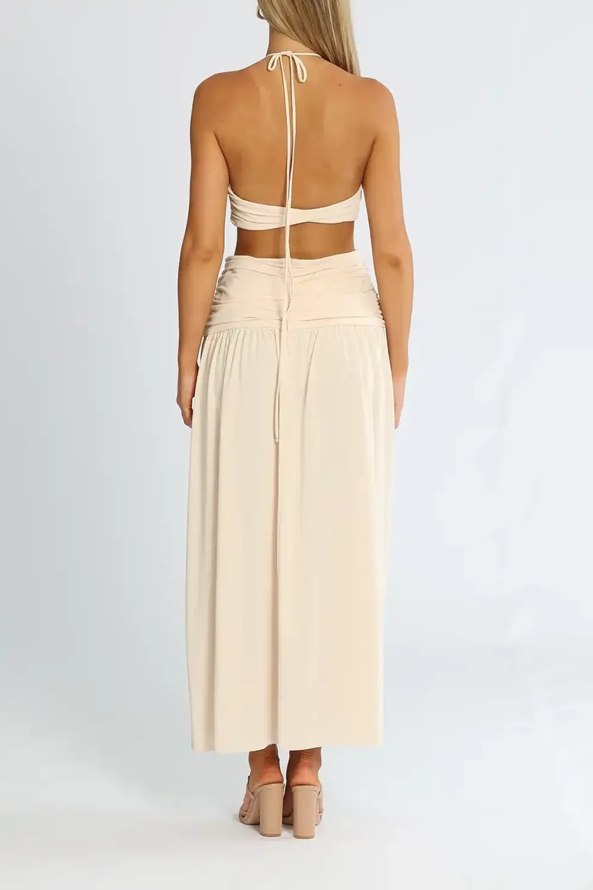 Bec & Bridge Adaline Cut Out Maxi Dress Cream Size AU 12 - Image 3