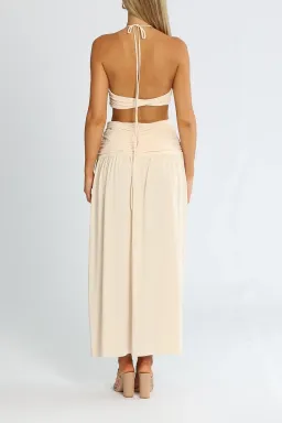 Bec & Bridge Adaline Cut Out Maxi Dress Cream Size AU 12 for rent on The Volte - image 3