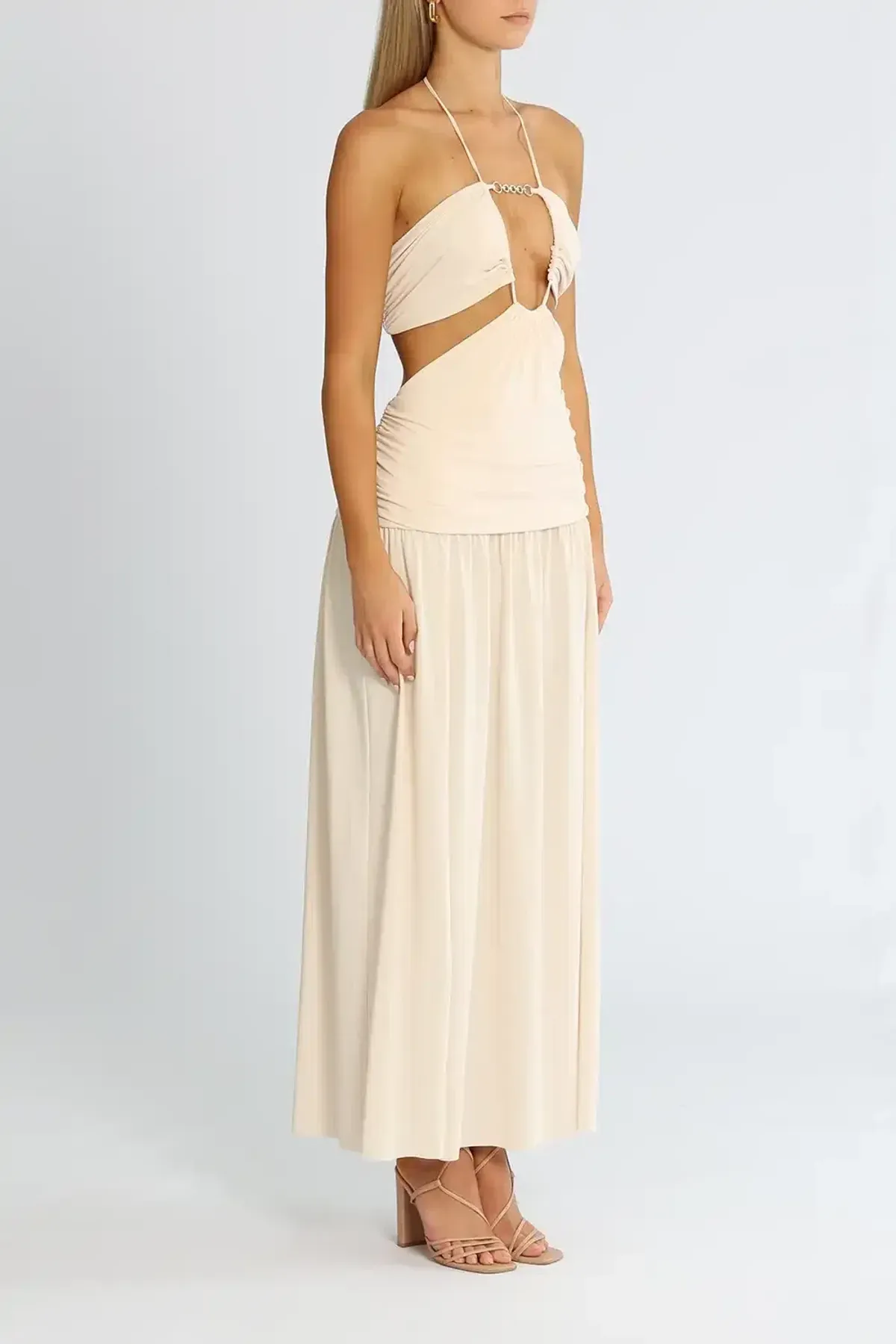 Bec & Bridge Adaline Cut Out Maxi Dress Cream Size AU 12 - Image 2