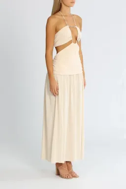 Bec & Bridge Adaline Cut Out Maxi Dress Cream Size AU 12 for rent on The Volte - image 2