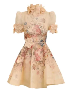 Zimmermann Luminosity Lift Off Flower Mini Dress Morisot Cream Print Size 1 / AU 10 for rent on The Volte - image 3
