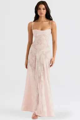 House Of Cb Seren Maxi Dress Soft Pink Size 8 for rent on The Volte - image 2