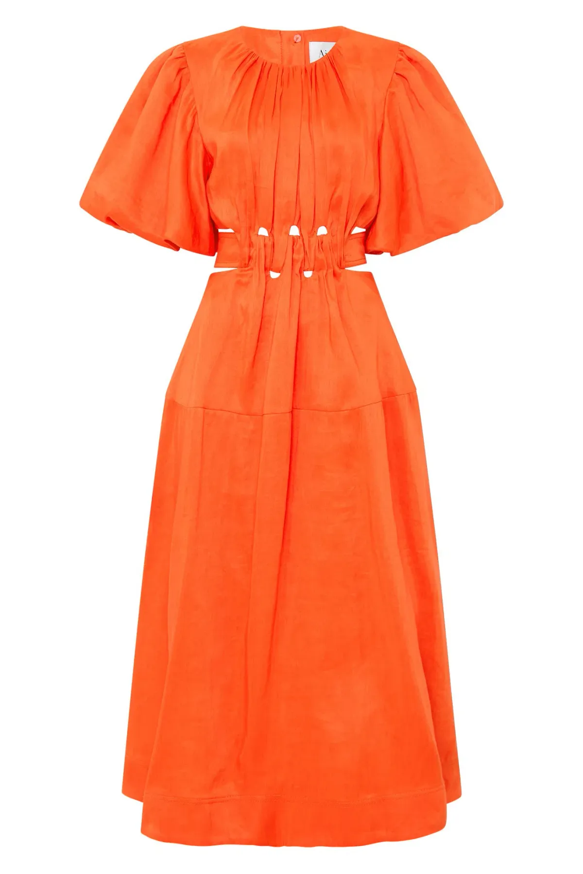 AJE Cosette Tie Back Midi Dress Orange Size 8  - Image 4