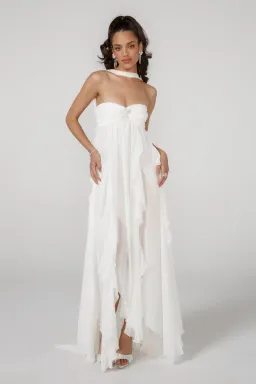 Nana Jacqueline Mariah Dress White Size 8  for rent on The Volte - image 1