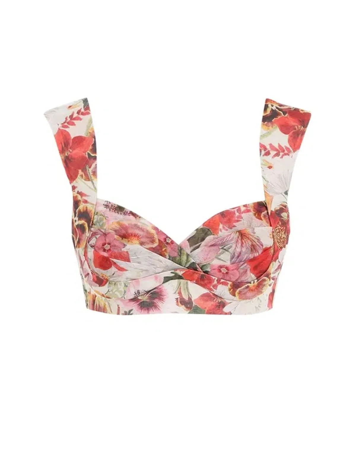 Zimmermann Wonderland Bralette In Elka Poppy Ivory Print Size 1 / AU 10 - Image 2