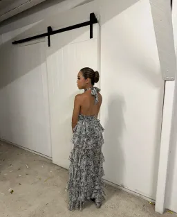 Derma Department Oscar Maxi Dress Snakeskin XS/6 for rent on The Volte - image 5