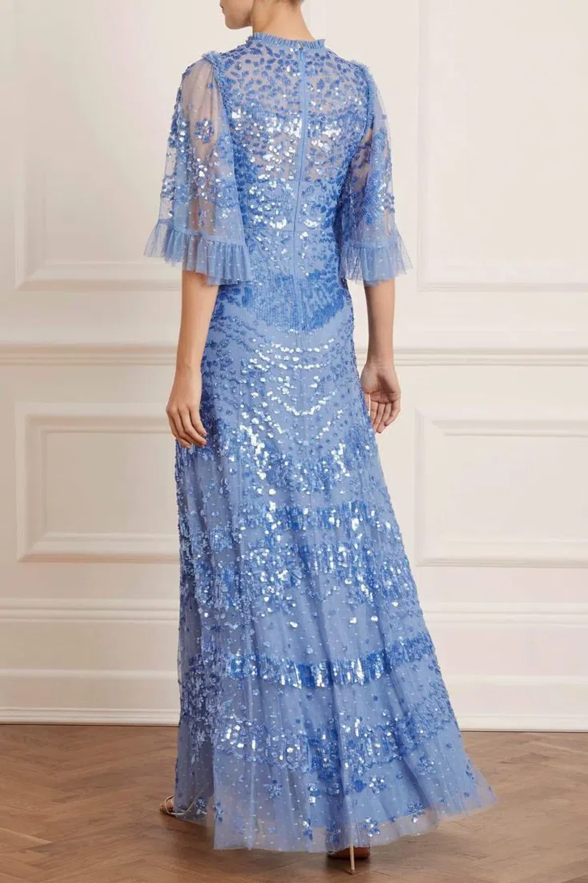 Needle and Thread Anais Sequin Ballerina Dress Blue Size AU 10 - Image 3