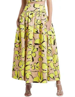 Aje Pelicano Midi Skirt Citrus Bloom Size AU 8 for rent on The Volte - image 2