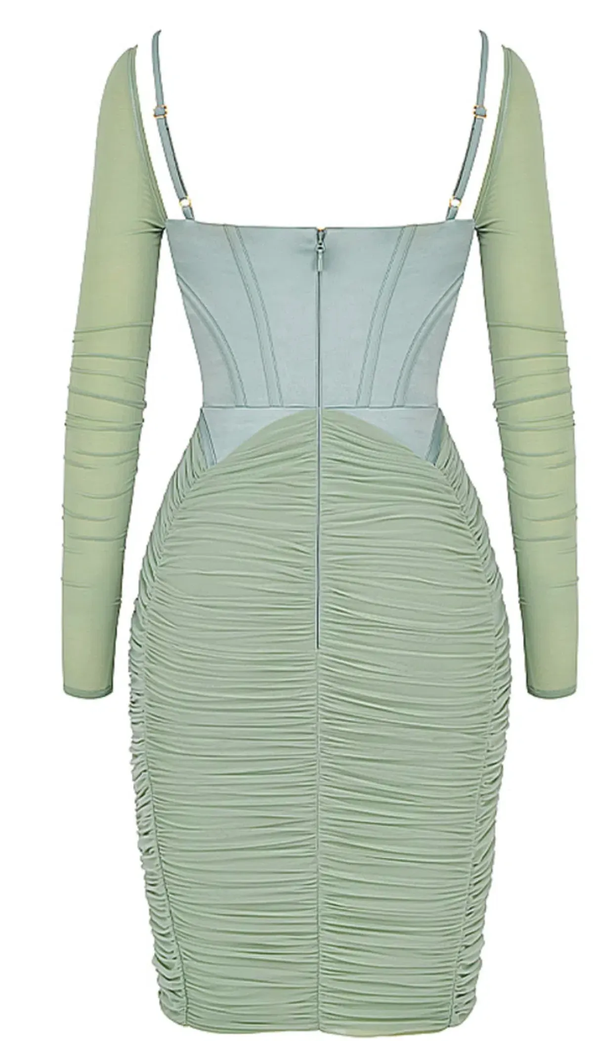 House Of CB Freyja Gathered Corset Dress Green Size XS / AU 6 - Image 6