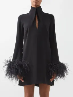 16Arlington Michelle Feather-Embellished Trim Mini Black Size AU 6 for rent on The Volte - image 3