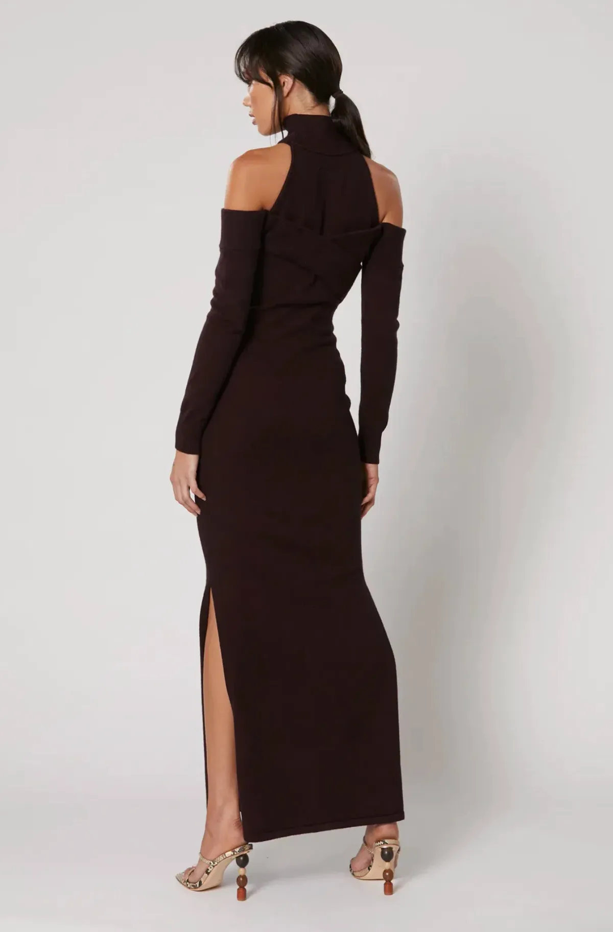 Winona Lucia Maxi Dress in Wine Brown Size M / AU 10 - Image 3