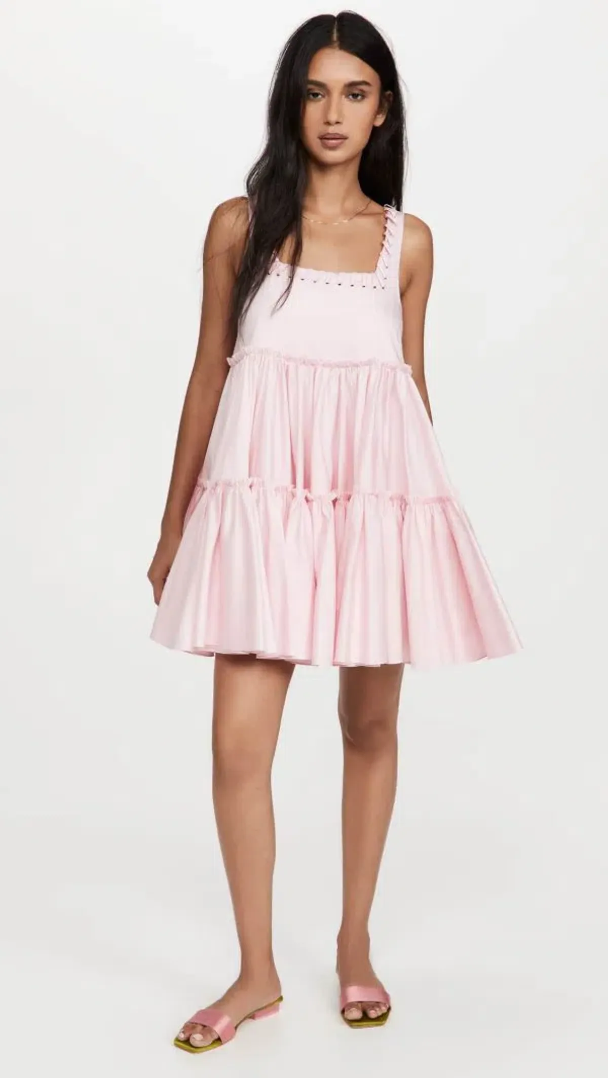Aje Hushed Laced Sleevless Mini Dress Pink Size AU 6 - Image 1