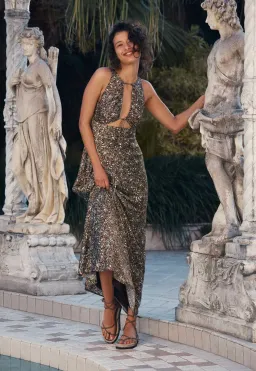 Shona Joy Avriel Cut Out Front Maxi Dress Floral Size 6 for rent on The Volte - image 3