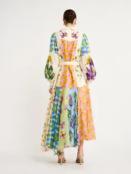 Alemais Lou Balloon Sleeve Shirt Dress Multi Size 14 for rent on The Volte - image 2