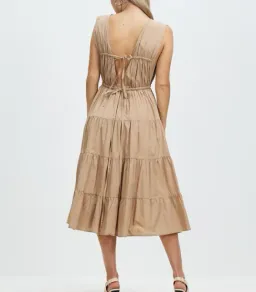 Palm Noosa Wish You Were Here Midi Dress Brown Size 12 for rent on The Volte - image 3
