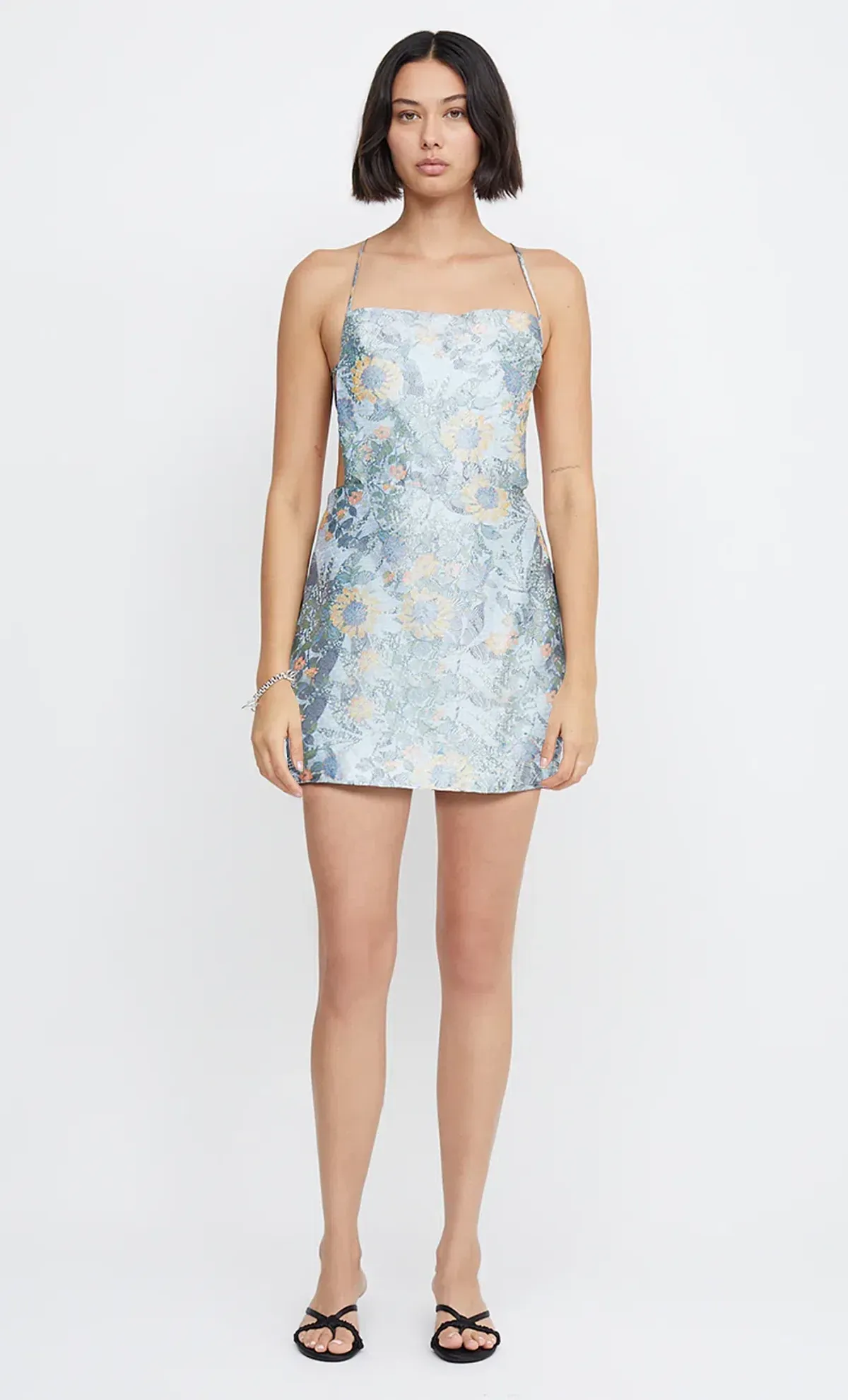 Bec & Bridge Nina Apron Mini Dress Blue Size AU 10 - Image 1