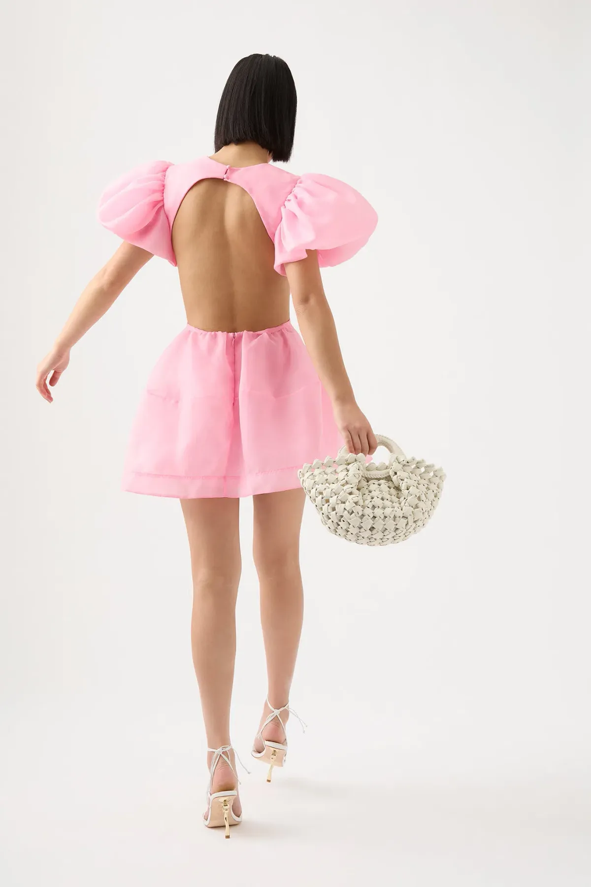 Aje Simplicity Cut Out Mini Dress Ballet Pink Size AU 6 - Image 2