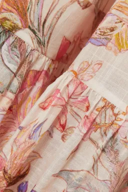 Zimmermann Cira Tiered Cotton-voile Midi Dress Floral-Print Size 1 / AU 10 for rent on The Volte - image 3