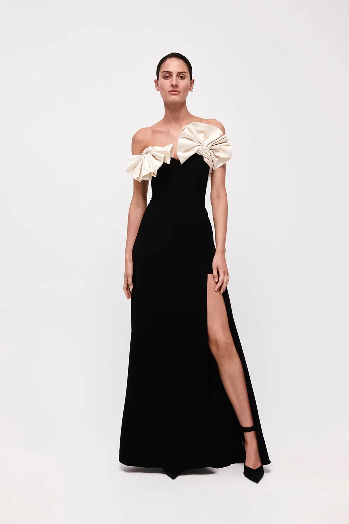 Rachel Gilbert Lavina Floor Length Gown Dress Black Size AU 6 - Image 2