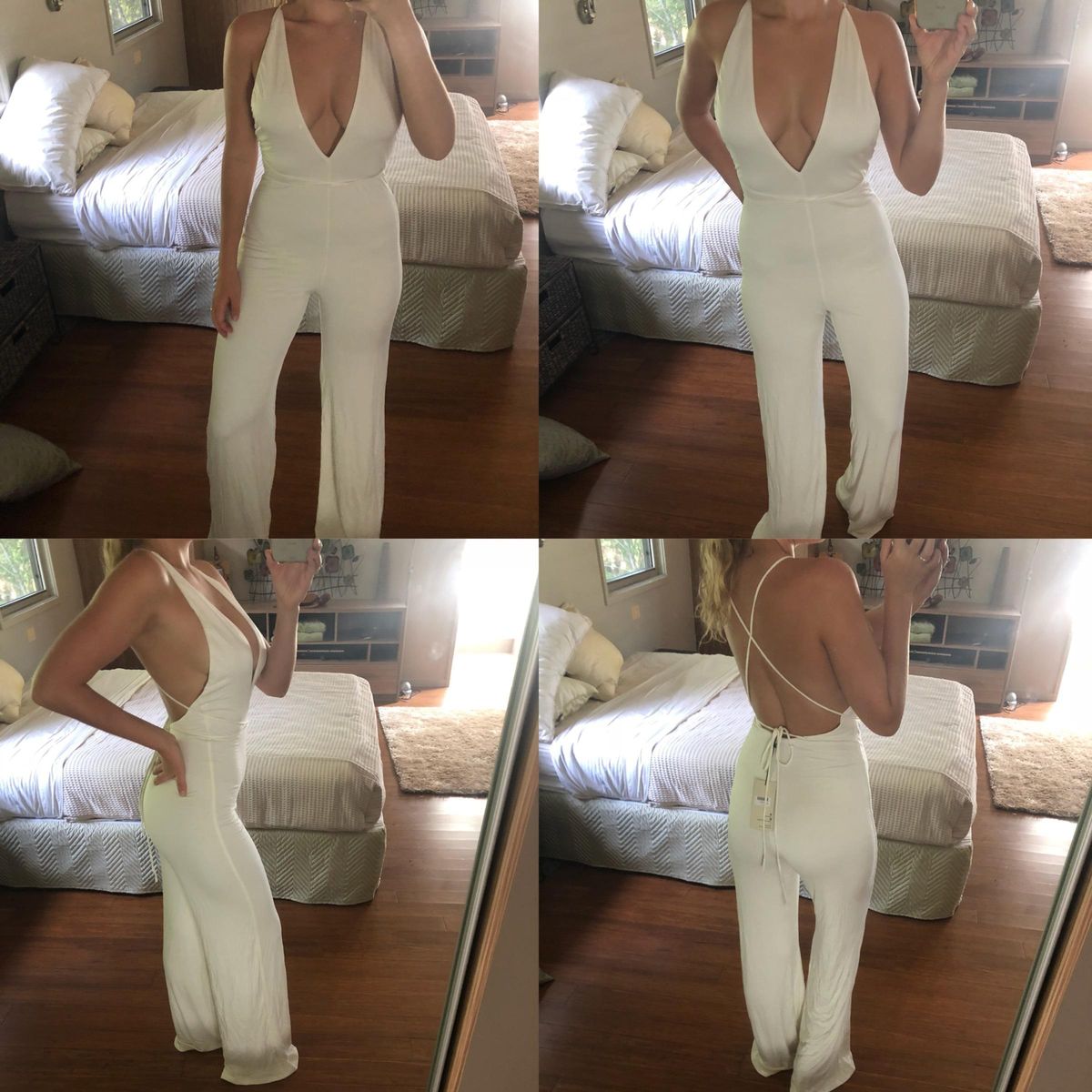 ZACHARY THE LABEL MORRISON JUMPSUIT- WHITE  - Image 3