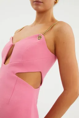 Rebecca Vallance Dulce Amore Mini Dress Pink Size 6  for rent on The Volte - image 3