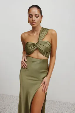 Lexi Josefina Dress Moss Size 10  for rent on The Volte - image 3