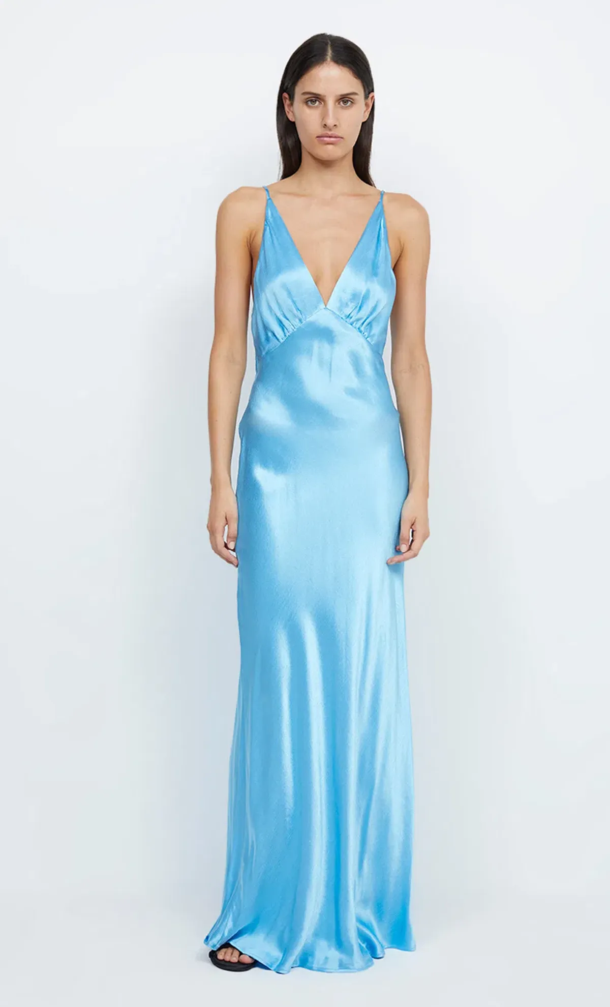 Bec & Bridge Lorelai V Maxi Dress Topaz Blue Size 10 - Image 3
