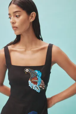 Alemais Rowena Beaded Mini Dress Black Size 10  for rent on The Volte - image 3