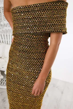 Eliya The Label Isobelle Dress Gold Size 6 for rent on The Volte - image 5