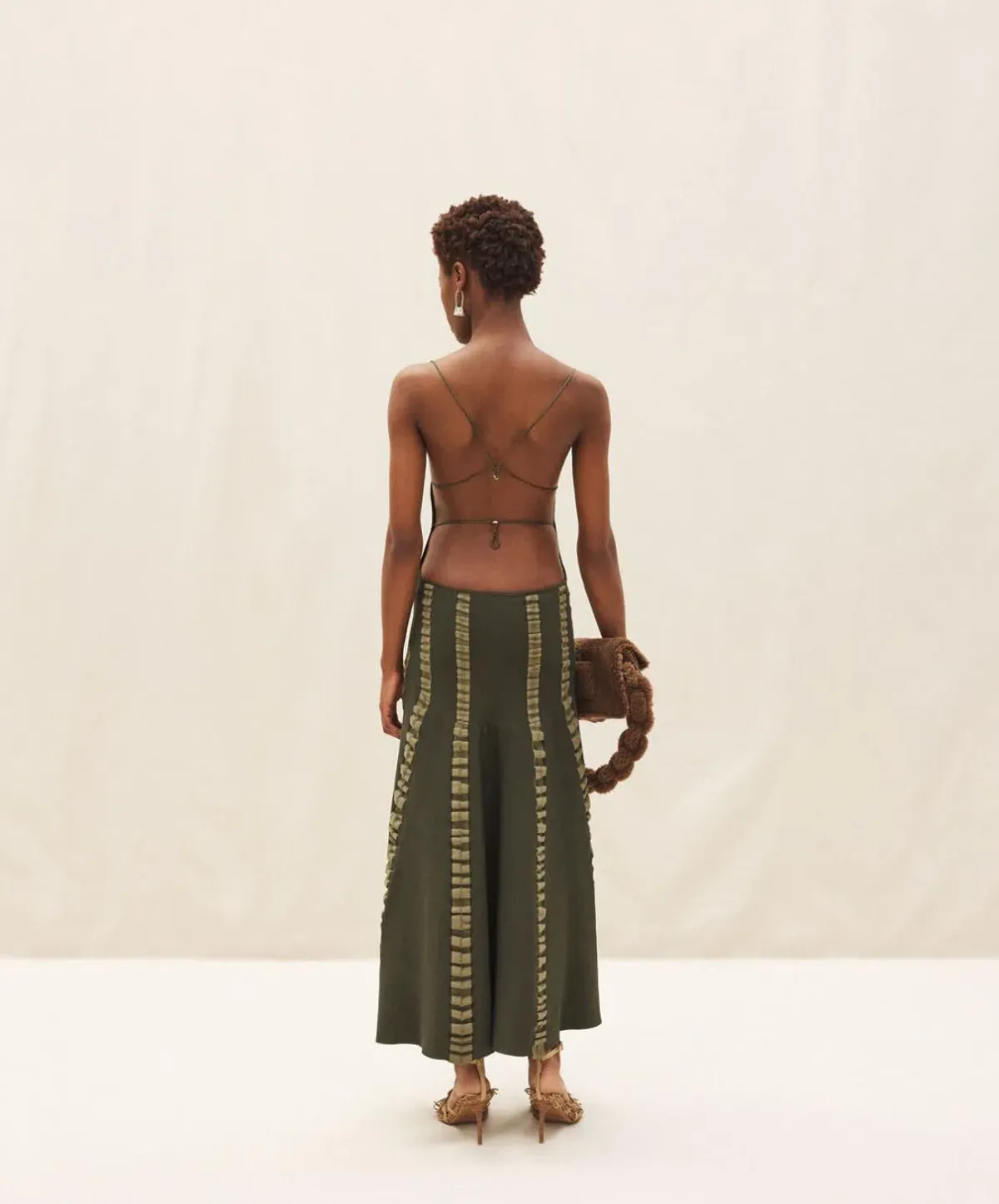 Jacquemus Maille Slip Maxi Dress Green Size 8 - Image 2