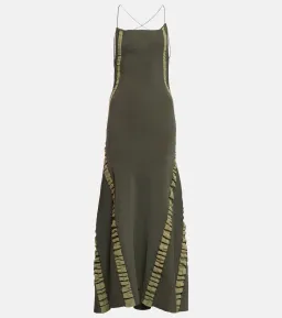 Jacquemus Maille Slip Maxi Dress Green Size 8 for rent on The Volte - image 3
