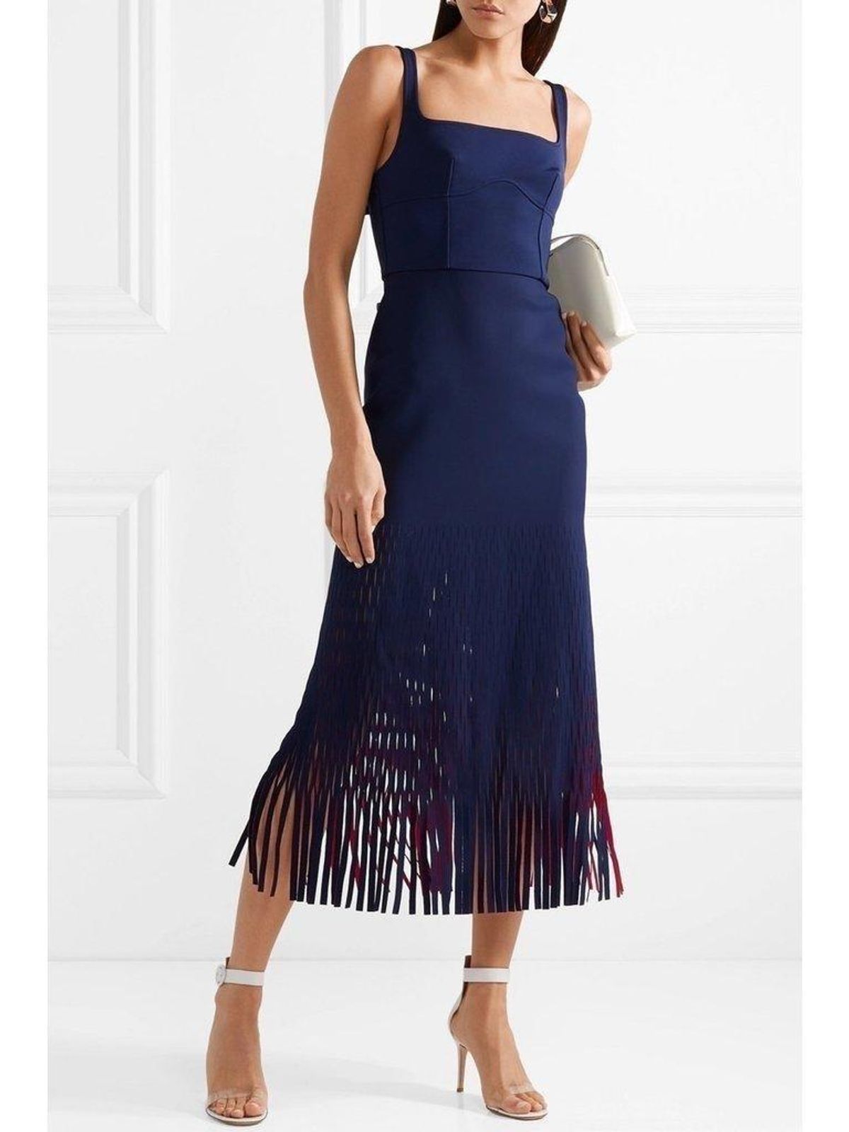 Dion Lee Bustier Perf Midi Dress Blue Size 6 - Image 1