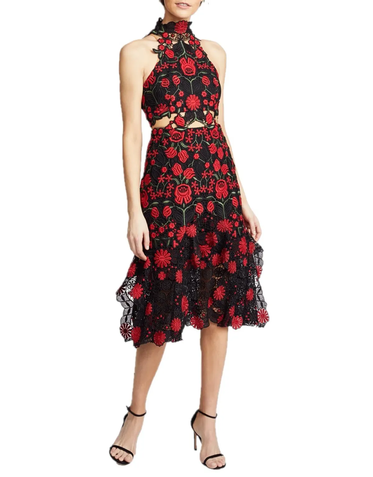 Thurley English Rose Midi Dress Floral Size 8 - Image 2