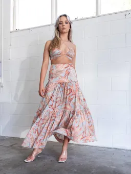 Bec & Bridge Miami Palm Skirt and Top Set Print Size 10 for rent on The Volte - image 1