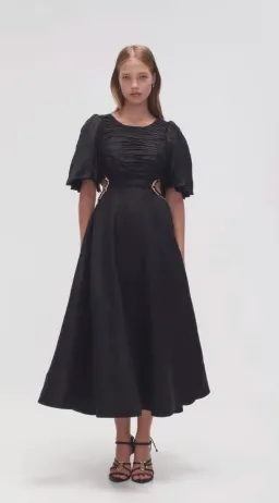 Aje Monica Chainlink Midi Dress Black Size AU 10 for rent on The Volte - image 1