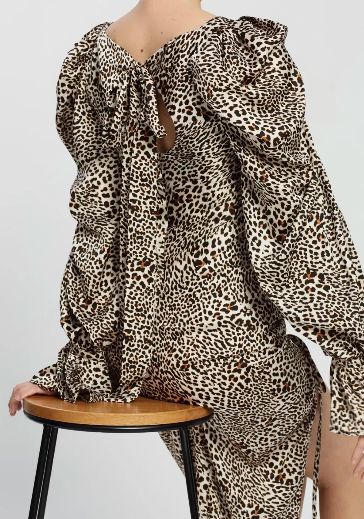 By Johnny Safari Slice Tulip Midi Dress Print Size 6 - Image 5