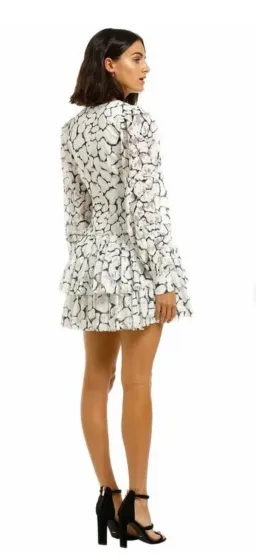 Aje Rebellion Lace Mini Dress Print Size 6 for rent on The Volte - image 6