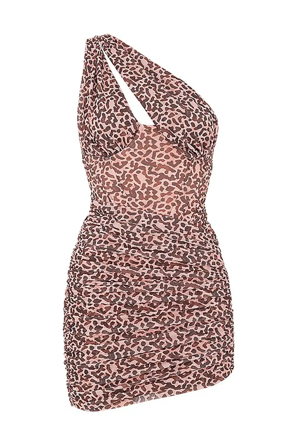 House of CB Clementine Cut Out Mini Dress Animal Print Size 8 - Image 4
